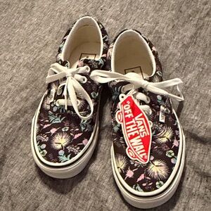 Vans Black Floral Sneakers